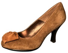 Sofft Suede Leather Fontenella Rose Comfort Pumps Heels 8 Taupe Brown Tan
