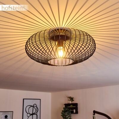 Plafonnier Suspendu Hofstein – Moderne Noir Métal – Pour Salon, Chambre, Couloir