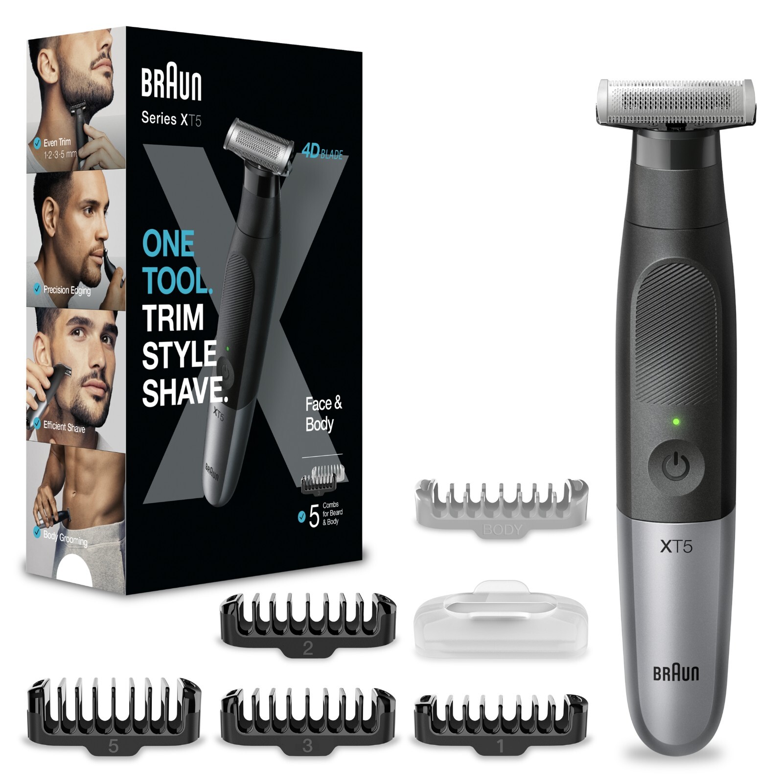 Braun Series X, Beard Trimmer & Body Shaver For Men, XT5100