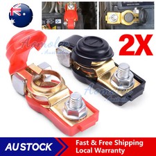 2PC UNIVERSAL 12V 6V Negative Positive Car Battery Terminal Clamp Clip Connector
