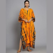 Cotton Kaftan For Woman Hand tie dyed Kaftan Winter Fall Clothing maxi dress