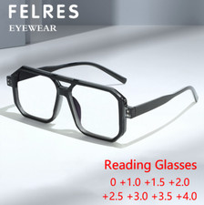Men Women Square Blue Light Blocking Reading Glasses Fashion Presbyopic Glasses