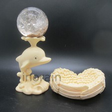 Dolphin Feather Angel Heart Crystal Ball Base Sphere Stand Support Container