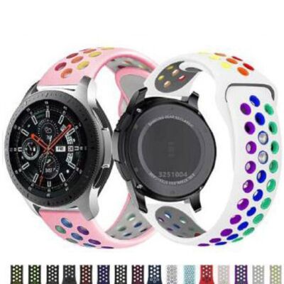 US For Samsung Galaxy Watch Active 2 40 42 44mm Watch Band Silicone Sport Strap