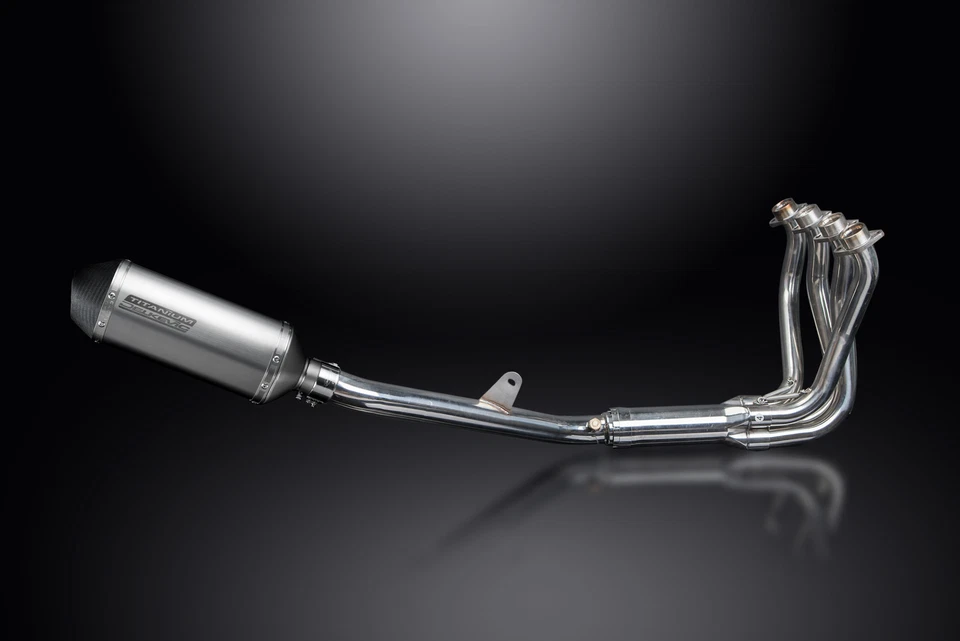 Silenciador escape completo Honda CBR1100XX Blackbird 96-09 4-1 10" X-Oval titanio Foto 3 de 4