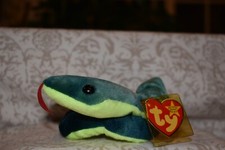TY Beanie Baby - "Hissy the Snake" - 1997 Retired Plush Toy