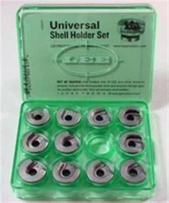 Lee Universal Press Shell Holder Set of 11 Shellholders 90197 w/Green Storage