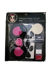 Panda Costume Face Paint Kit Halloween Make Up Kit  Headband 9pcs Set Dress Up