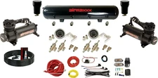 airmaxxx 3/8" Manual Toggle Air Ride Management w/480 Black Compressors & Tank