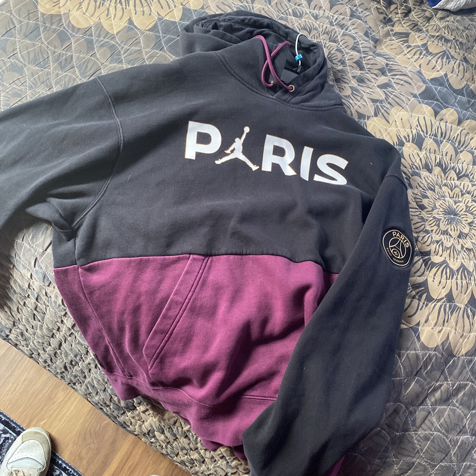 AIR JORDAN PSG PARIS SAINT GERMAIN BORDEAUX HOODIE XL CK9773-010 RARE | eBay