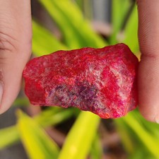 Natural 117 Ct African Uncut Red Ruby Certified Gemstone Rough 48x30x13 mm