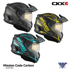 CKX MISSION Electric Code - Carbon Fiber Helmet - Matte - Olive Turquoise Yellow