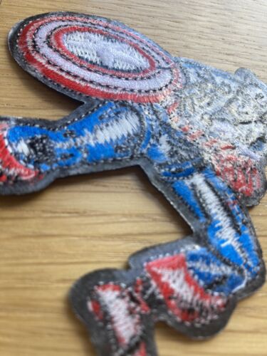 Captain America Action Pose Embroidered Iron On Patch 3" x 3.75" Free Shipping - Picture 2 of 4
