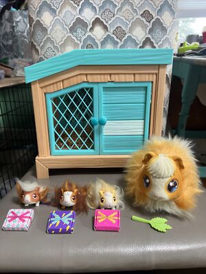 Little Live Pets Mama Surprise Soft Interactive Mama Guinea Pig w Hutch,  Babies