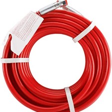 Tubo de alta presión color rojo de 15 m 50 pies 1/4 pulgadas manguera de pulverización de pintura sin aire