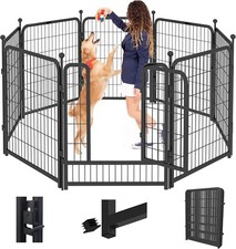 Dog Playpen Dog Fence Outdoor for Yard, 40 inch Dog Pen 8 Panels Puppy Playpen