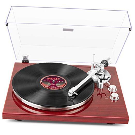 Bluetooth Belt-Drive Turntable with Built-in Phono Preamp and USB Output-image