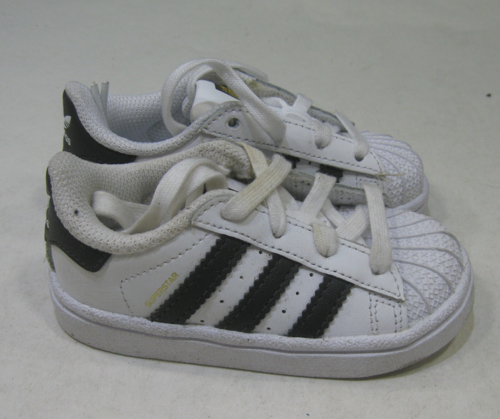 SAOLA Nuovo laccio Adidas classic bianco nero BAMBINO taglia 5k