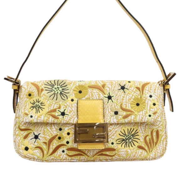 FENDI BAGUETTE EMBROIDERY AUTHENTIC JAPAN