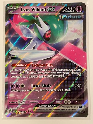 089 182 pokemon card - Iron Valiant ex 089/182 - Paradox Rift - Future Pokemon - Double Rare Colorless Psychic (40+) This attack does 40 more damage for each Energy attached to your opponents Active Pokémon. Team Rocket's Orbeetle #89 Prices