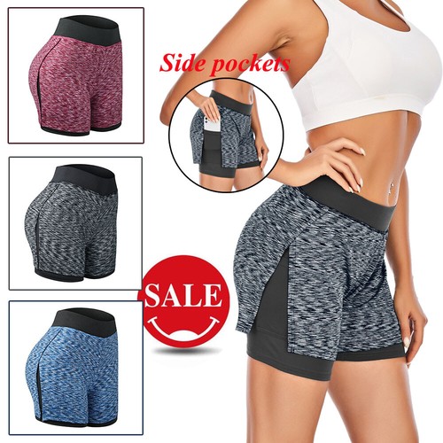 Women's Solid Casual Cotton Yoga Shorts 