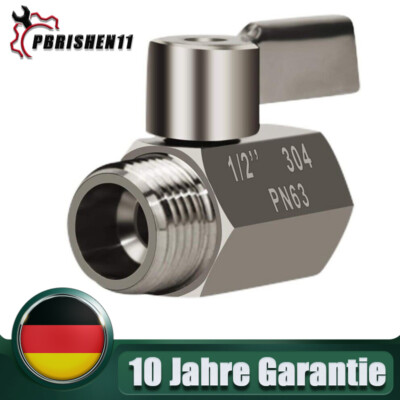 1/2 Zoll Mini Edelstahl Mini Kugelhahn NPT Innengewinde x Außengewinde 304 DHL