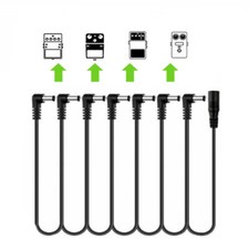 7 Way Daisy Chain Cable For Electric Guitar Effect Pedal Power Supply Adapter 9V
