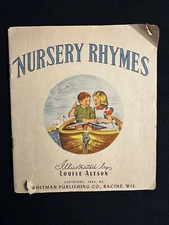 VTG Whitman Nursery Rhymes Book 1945 Illustrations By Louise Altson