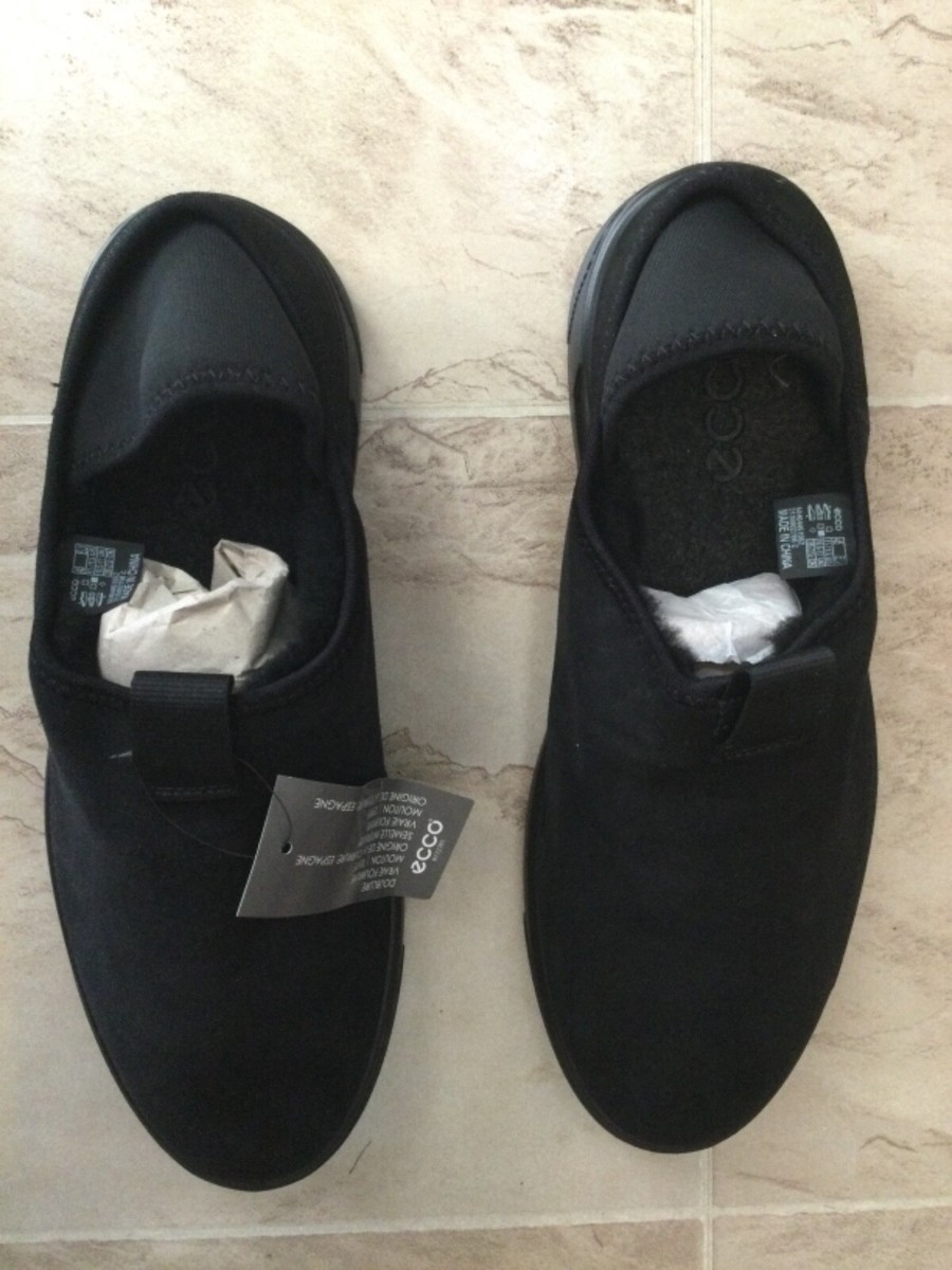 New Ecco Street Tray Hygge Black Shearling Slip On Slippers  display picture 1