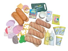 Subway Toy Food Lot Plastic Bread Lunchmeat, Lettuce, Play Food Condiments