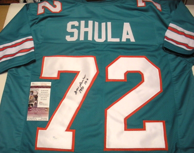 DON SHULA MIAMI DOLPHINS UNDEFEATED 1972 CHAMPS,HOF 1997 JSA/COA