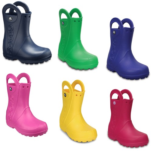 Crocs Handle It Wellington Boots Kids Boys Girls Waterproof Pull On Rain  Shoes | eBay