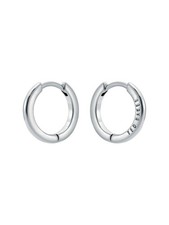 Ted Baker Crisele Logo Hoop Earrings (14mm) For Women 14mm, Silver 14mm 