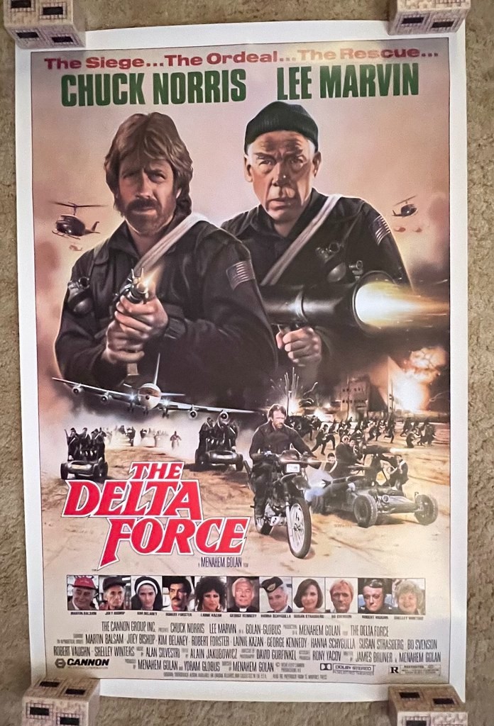 The Delta Force 1986 Movie Poster 27x41 Chuck Norris Lee Marvin