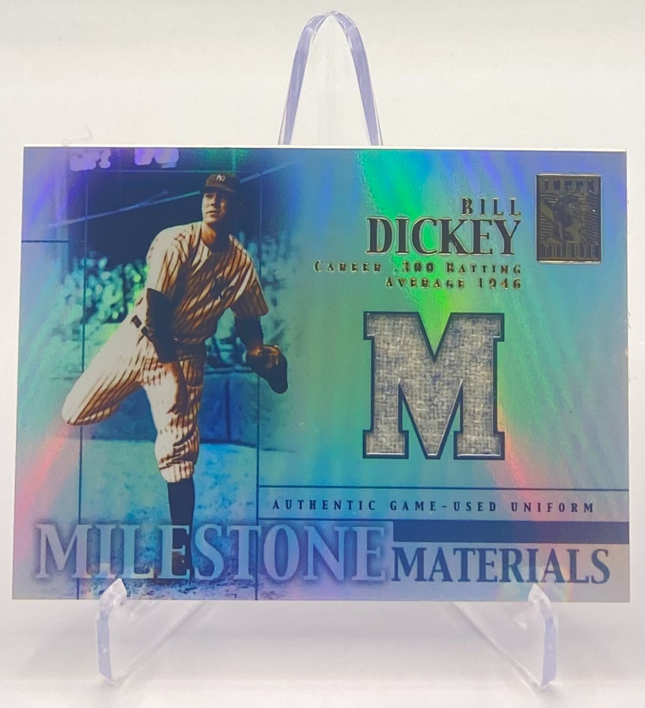 2002 Topps Tribute Bill Dickey Milestone Materials Relic MIM-BD