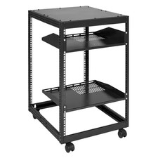 15U Open Frame Steel Server Cabinet Wall-Mountable Depth 17.3 X 15.7 X 0.05 In.