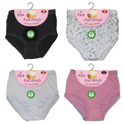 6 Pair Ladies Full Mama Briefs 100% Cotton Underwear Knickers UK Sizes Underwear
