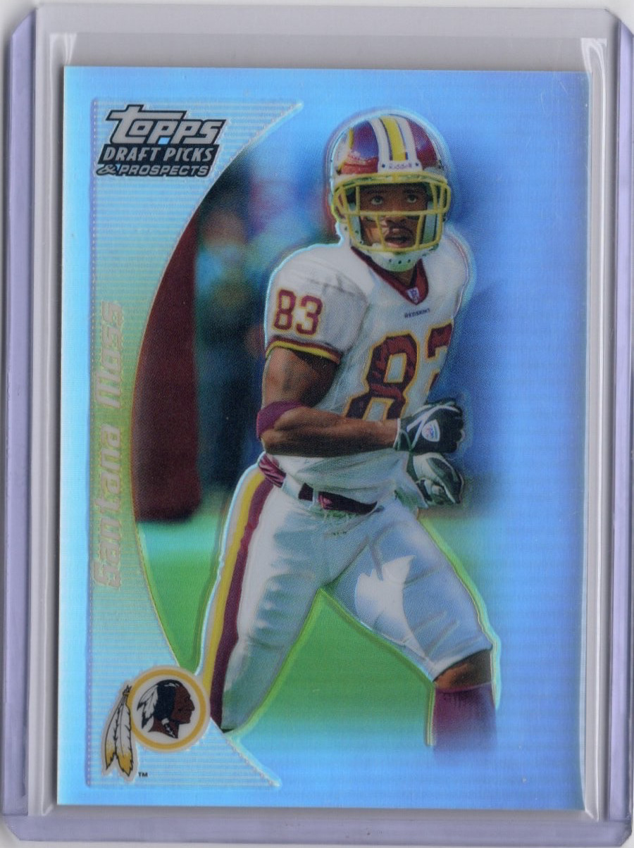 2005 Topps Draft Picks & Prospect Santana Moss Gold Refractor Redskins /199 #100