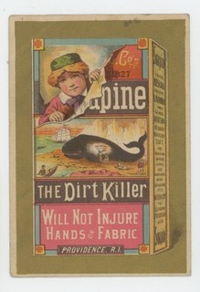 Mr Fancy Cancel Soapine Dirt Killer Kendall Mfg Co Providence RI Ad Card #1769
