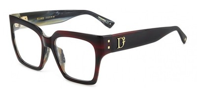Dsquared2 D2 0151/G Burgundy horn 55/18/140 Damen Brillen