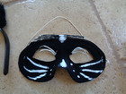 Vtg Kids Halloween Cat Costume Top Tail Headband & Mask One of A Kind Sz Sm/Med — photo 3