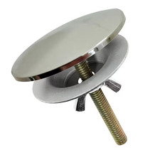 2 In. Kitchen Sink Hole Cover, Polished Nickel