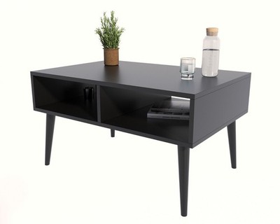 TV-Couchtisch Isla in Schwarz   Modernes, minimalistisches Design