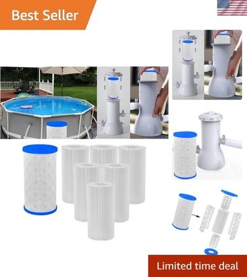 6-Pack Universal Reusable Pool Filters Type A/C - Cost Effective & Durable
