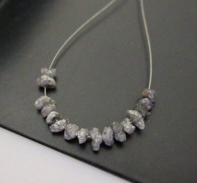 1.20Ct Grey Rough Diamond Beads Natural Uncut Loose Diamond for High-End Jewelry