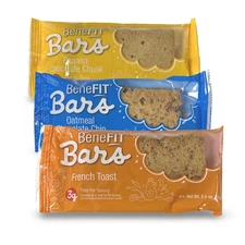 3 Flavor Benefit Bar Variety Featuring Banana Chocolate Chunk, Oatmeal Chocolate