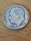 1949 Roosevelt Silver Dime Coin 90% Silver. Circulated and Free Shipping U.S