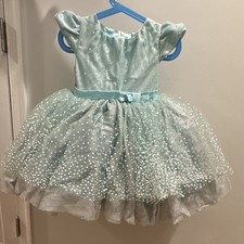 Girls Light Blue Short Sleeve Glitter Dance Dress Tutu, Sample, no size tag.