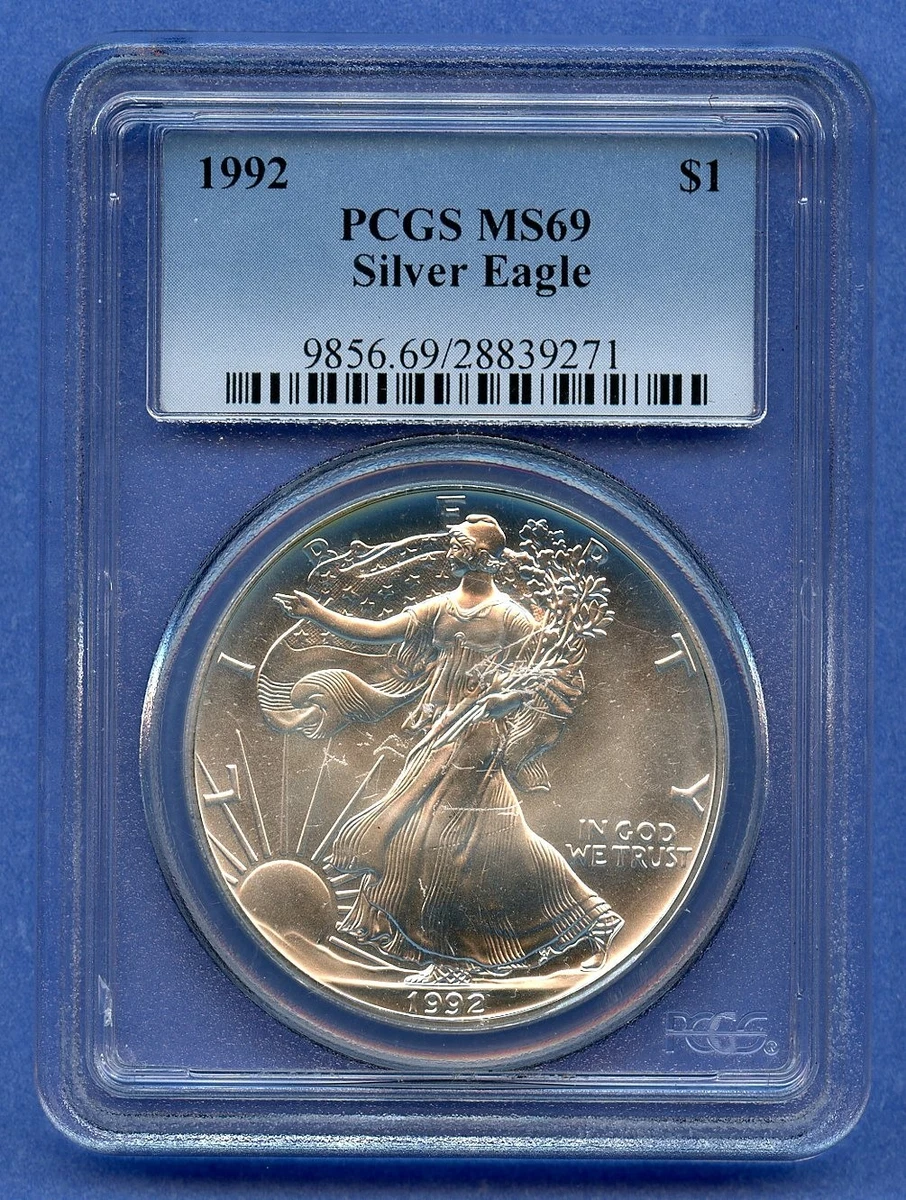 American Eagle MS 69 Graded 1992 Silver Bullion Coins for sale | eBay