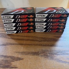 Lot of 10 NEW SEALED TDK D60 Blank Audio Cassette Tapes 60min Type I High Output